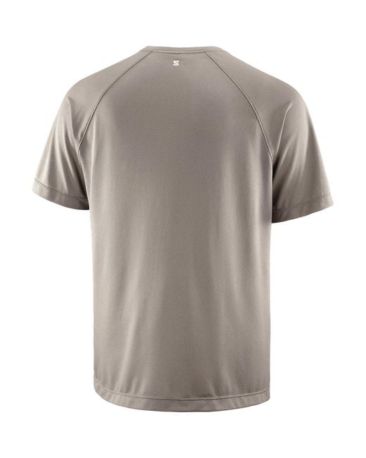 Salomon Gray Shakeout Core Ss Running Tee for men