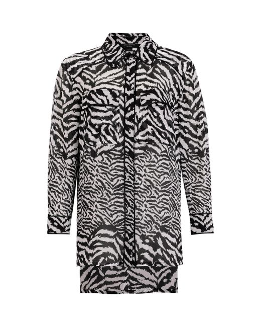 AllSaints Black Esther Remix Shirt