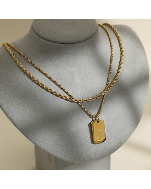 Inicio Gray Waterproof Dog Tag Necklace for men
