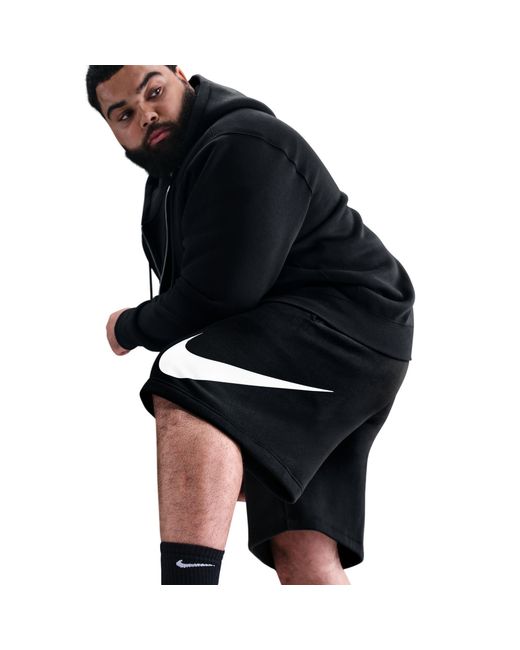 Nike Black Sportswear Club Graphic Shorts for men