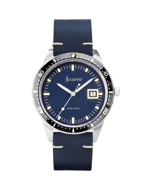 Accurist Blue Stainless Steel Classic Analogue Quartz Watch for men