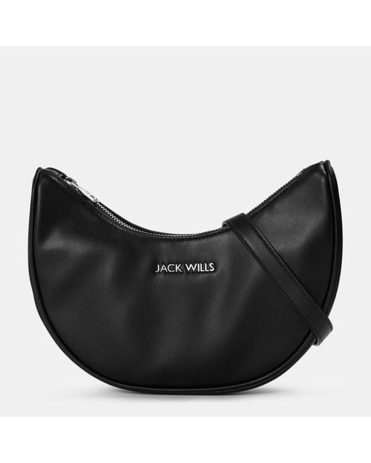 Jack Wills Black Structured Shoulder Ladies Bag