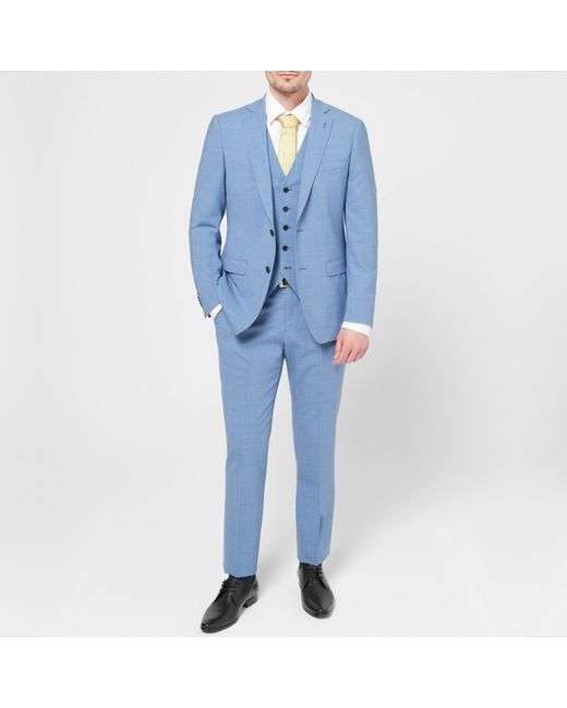 Without Prejudice Blue Kilburn Slim Fit Suit Jacket for men