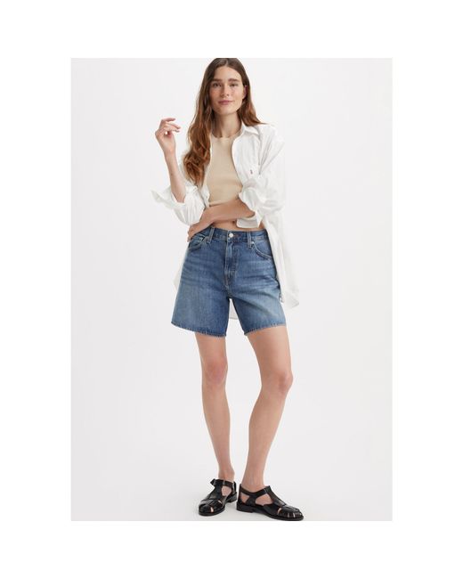 Levi's Blue High Baggy Luxury Denim Shorts