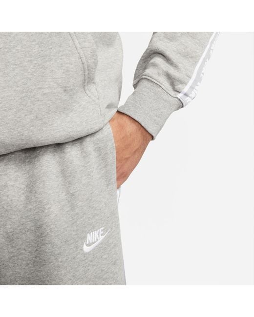 Nike Gray Club Fleece Graphic Hooded Tracksuit for men