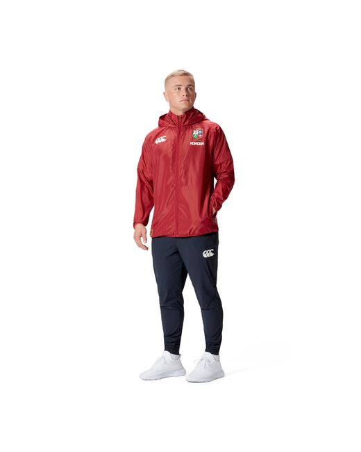 Canterbury Red British And Irish Lions 2024 Lightweight Rain Performance Rugby Jacket for men