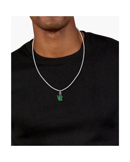 Lacoste Metallic Arthor Stainless Steel Necklace for men