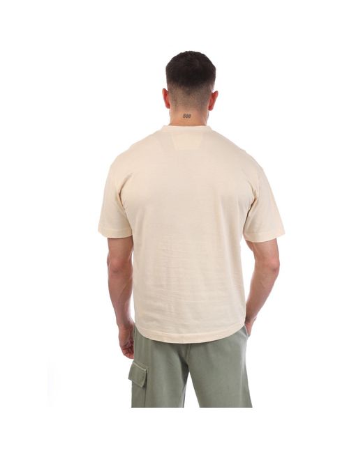 C P Company Natural 30/1 Jersey Logo T-Shirt for men