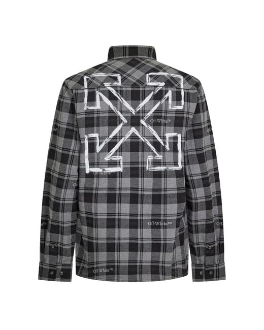Off-White c/o Virgil Abloh Gray Long Sleeve Dress Shirt for men