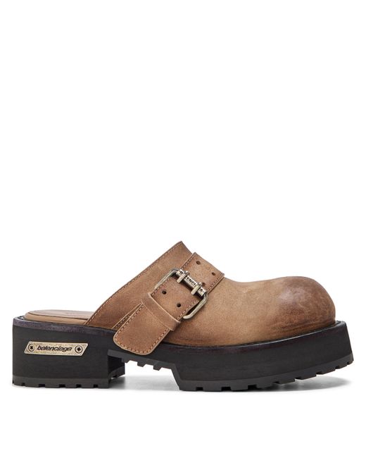 Balenciaga Brown Flip Flops