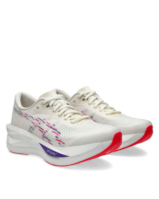 Asics White Sonicblast Road Running Shoes