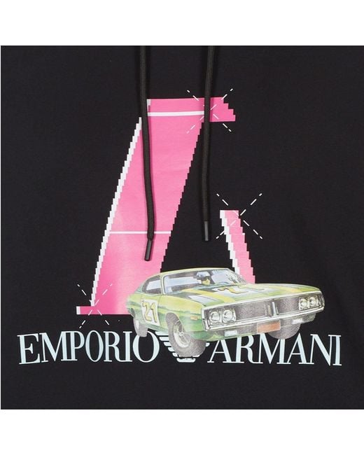 Emporio Armani Black Hoodie for men