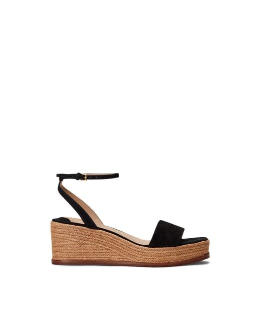 Ralph Lauren Brown Leona Wedge Heels