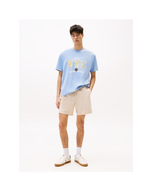 Tommy Hilfiger Natural Seersucker Tracksuit Shorts for men