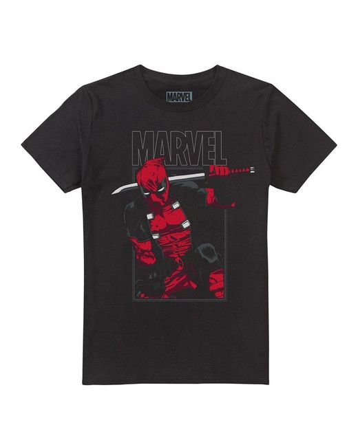 Deadpool Blue Sword T-Shirt for men