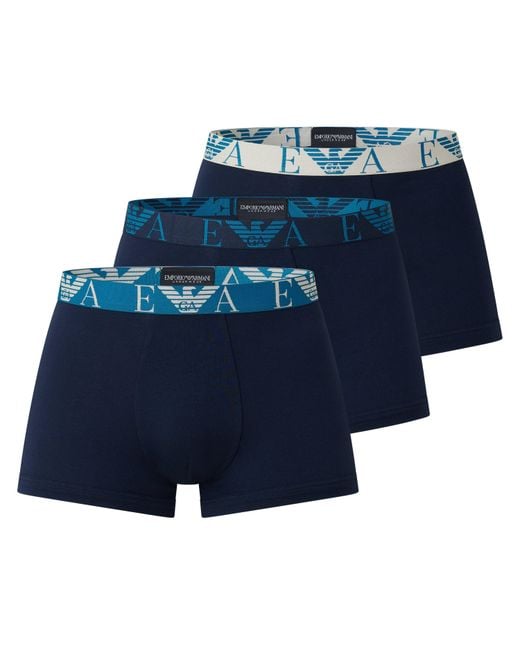 Emporio Armani Blue Emporio Mono Trunk Sn64 for men