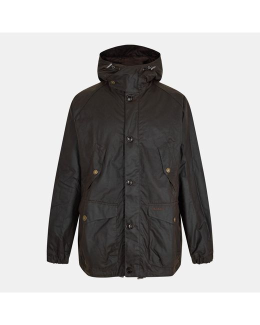 Barbour Black Re Mountain Re-Engineered Wax Jacket for men