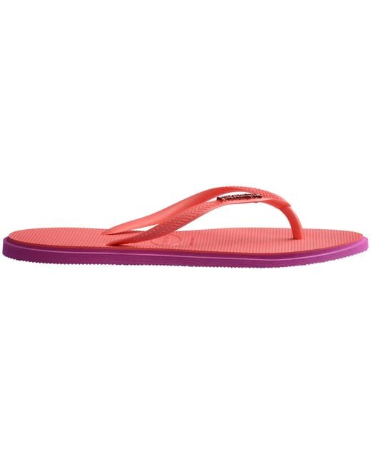 Havaianas Red Slim Point Flip Flops