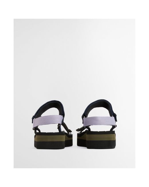 Barbour Black Mila Flatform Sandals