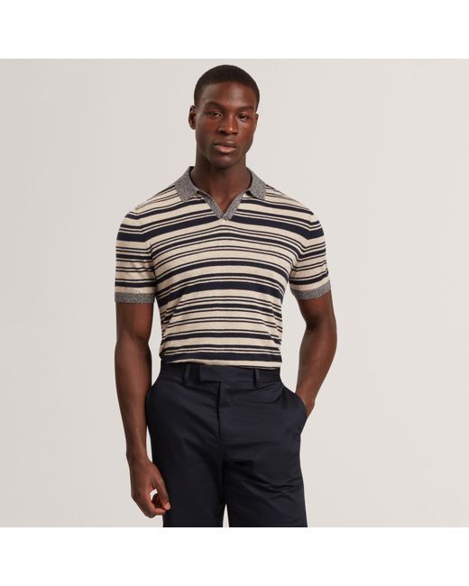 Ted Baker Blue Short Sleeve Polo Shirt for men