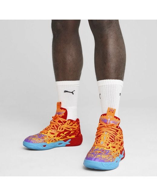 PUMA Orange Mb.04 Phoenix Basketball Trainers for men