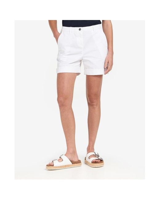 Barbour White Chino Shorts
