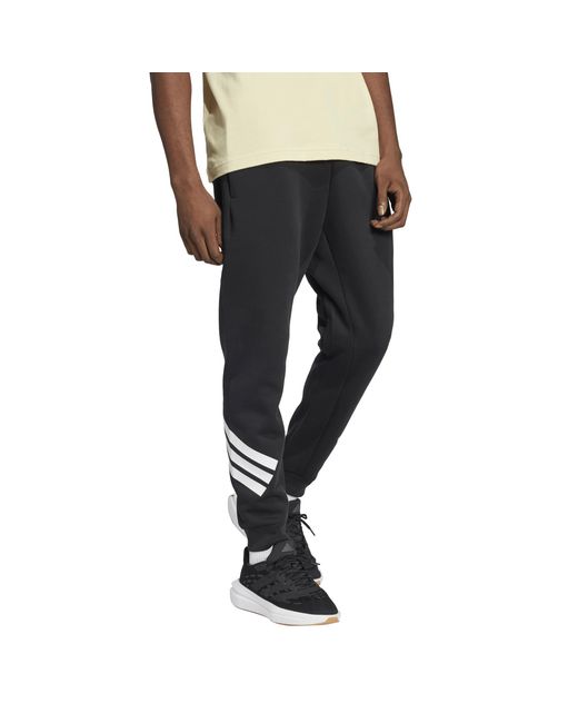 Adidas Black Closed Hem Fleece Joggers for men