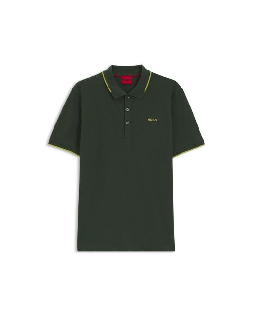 HUGO Green Dinoso222 Printed Logo Polo Shirt for men