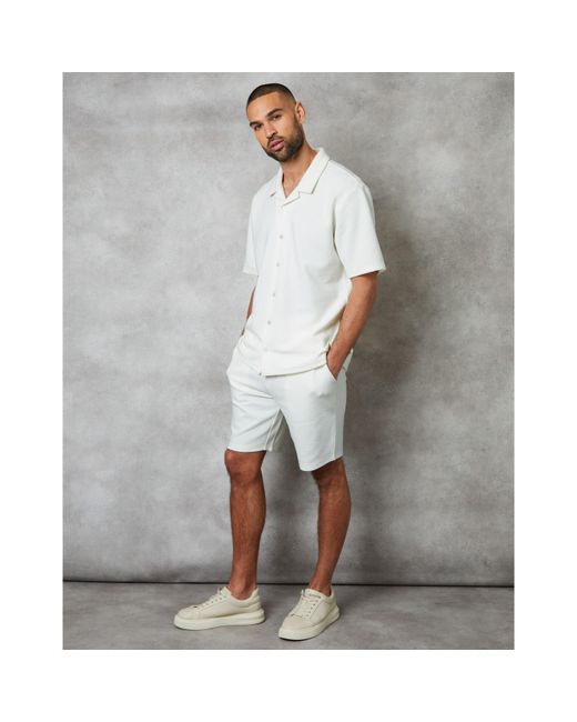 Threadbare Gray Embley Short-Sleeve Patterned Shirt for men