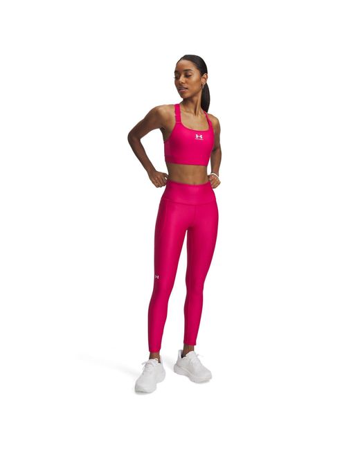 Under Armour Pink Tech No-Slip Waistband Ankle Leggings