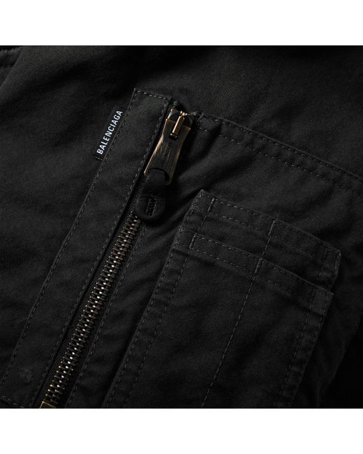 Balenciaga Black Bal Hooded Bmbr Sn63 for men