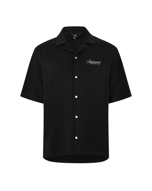 Represent Black Patterned Short Sleeve Shirt for men