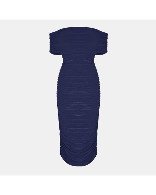 Biba Blue Bardot Slinky Dress