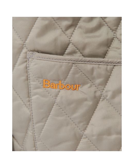 Barbour Gray Annandale Diamond Quilted Long Sleeve Hip Length Jacket