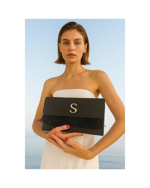 Sorena Black Clutch Bag