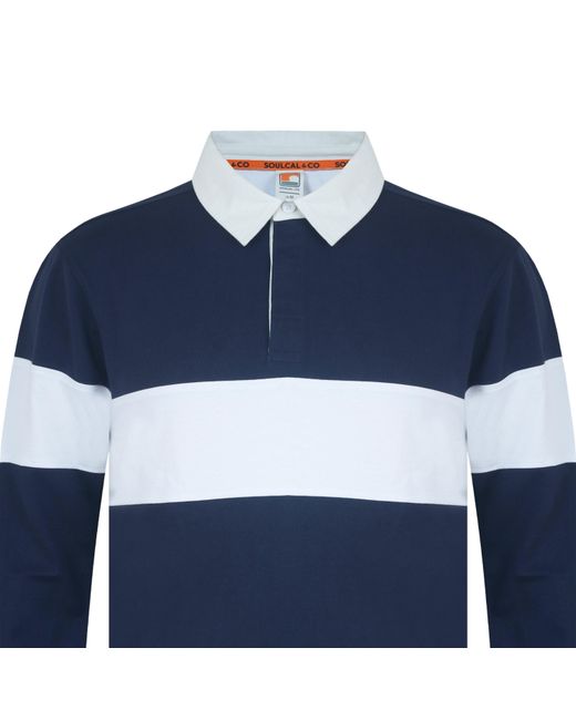 SoulCal & Co California Blue Soul Rugby Polo Shirt for men