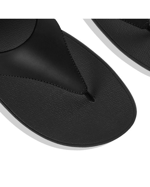 Fitflop Black Lulu Leather Sandals