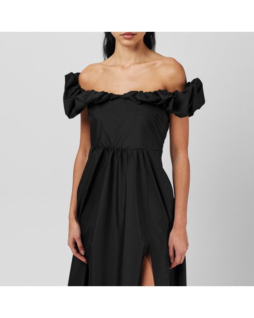 LoveShackFancy Black Ferra Maxi Dress