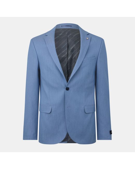 Twisted Tailor Blue Ellroy Slim Fit Jacket for men