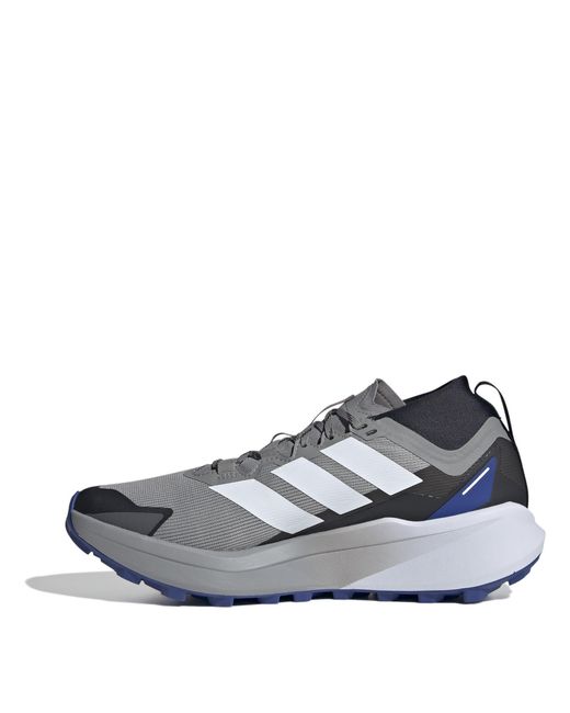 Adidas Blue Agravic Gore-Tex Trail Running Shoes for men