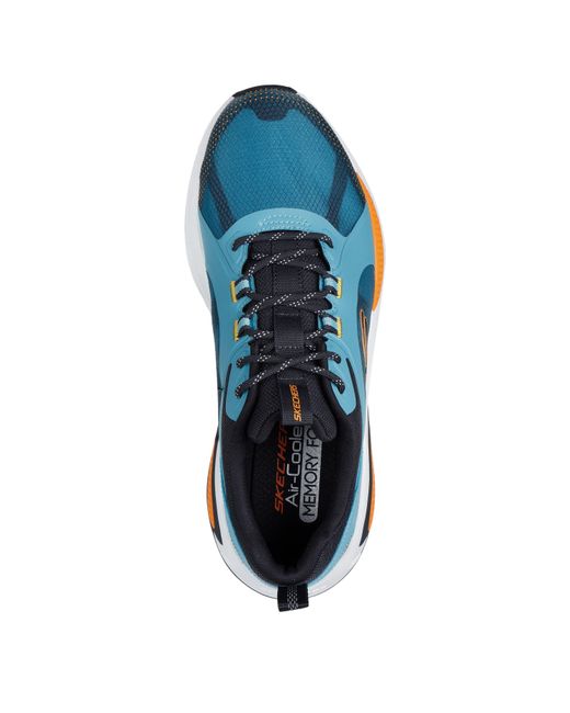 Skechers Blue Monomesh Lace Up Classic Low-Top Trainers for men