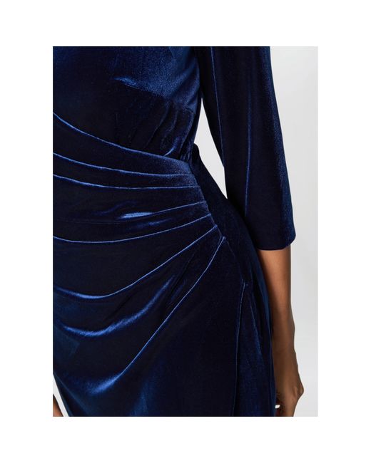 Gina Bacconi Blue Paris Velvet Maxi Dress With 3/4 Sleeve