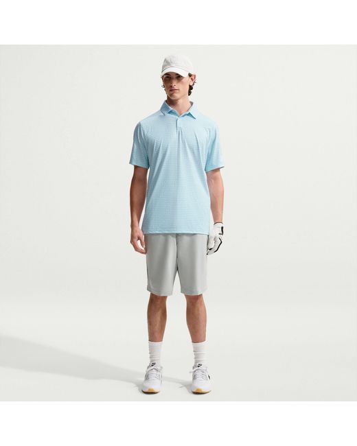 Nike Blue Velocity Dri-Fit Printed Golf Polo for men