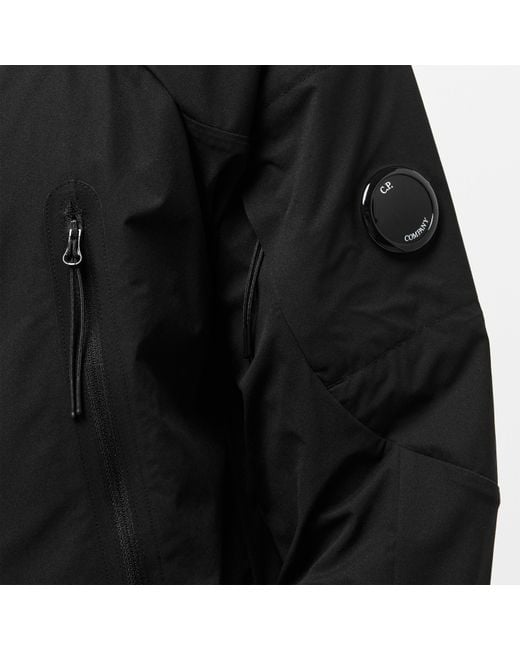 C P Company Black Pro-Tek Hooded Padded Jacket for men