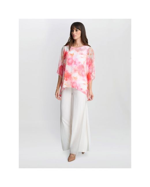 Gina Bacconi White Evie Capped Sleeve Blouse