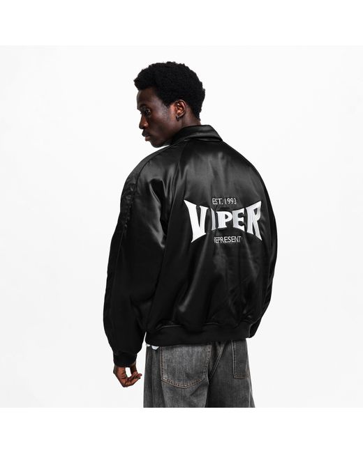 Represent Black Varsity Jacket for men