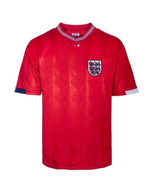 Score Draw Red England Away Shirt 1989 Adults for men