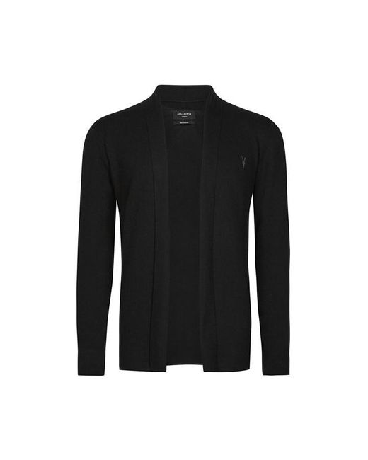 AllSaints Black Mode Merino Open Cardigan for men