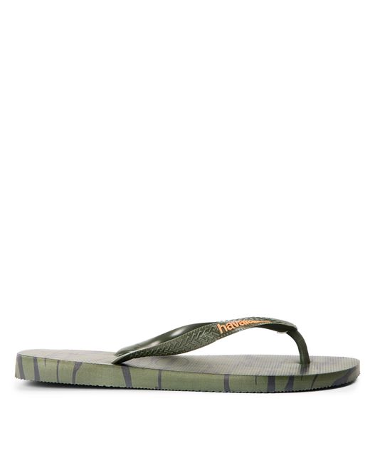 Havaianas Green Camouflage Flip Flops for men