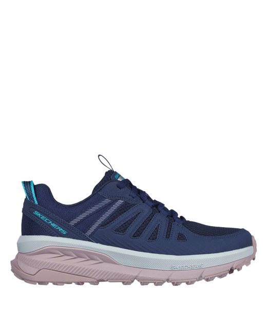 Skechers Blue Mesh Quarter Overlay Low Top Slip On Trainers